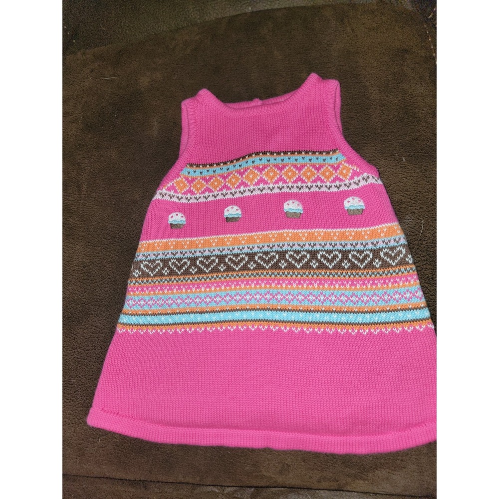 Crazy 8 baby 8 layette line cupcake sweater dress‎ size 0 3 months